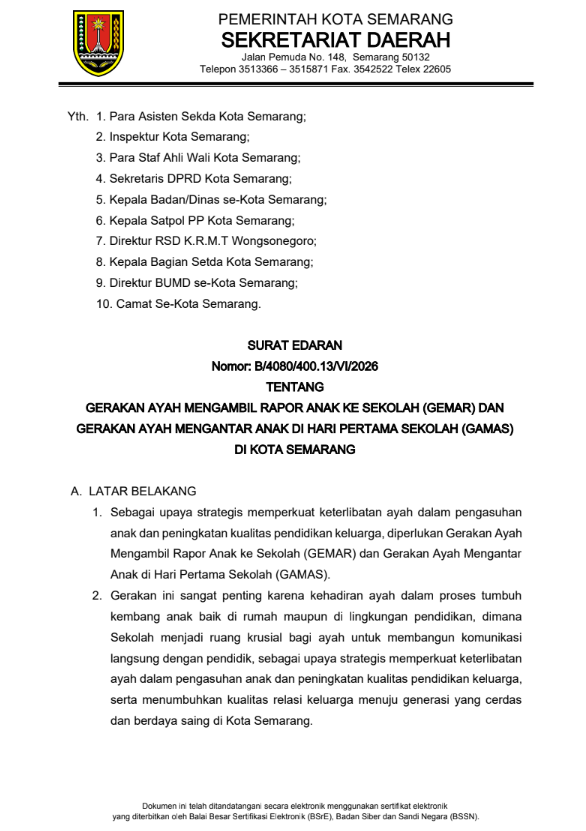 GEMAR dan GAMAS di Kota Semarang